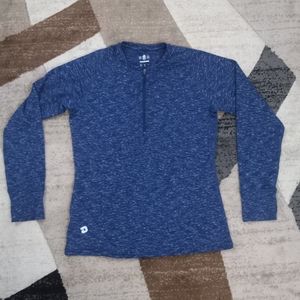 DeMarini Womens Blue 1/2 Zip Long Sleeve Fleece Pullover Sz M